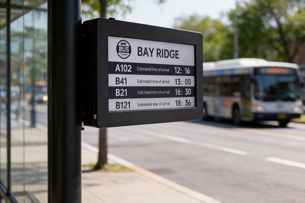 <strong>Low Power E-Ink Display for Bus Stop Sign</strong>